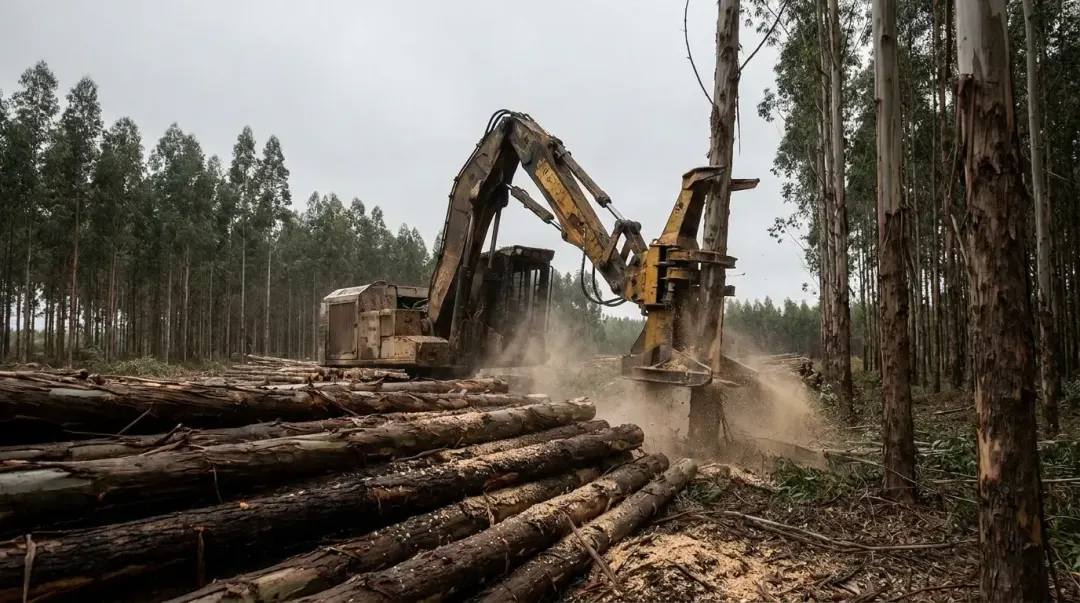 Fábrica de celulose de eucalipto da CMPC no RS